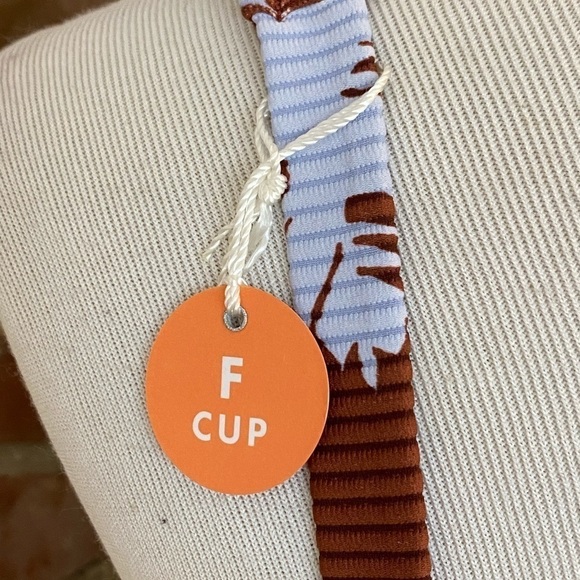 SEAFOLLY Women's Wild Tropics Wide Strap Bandeau Bikini Top Size 14 F Cup - Picture 7 of 10